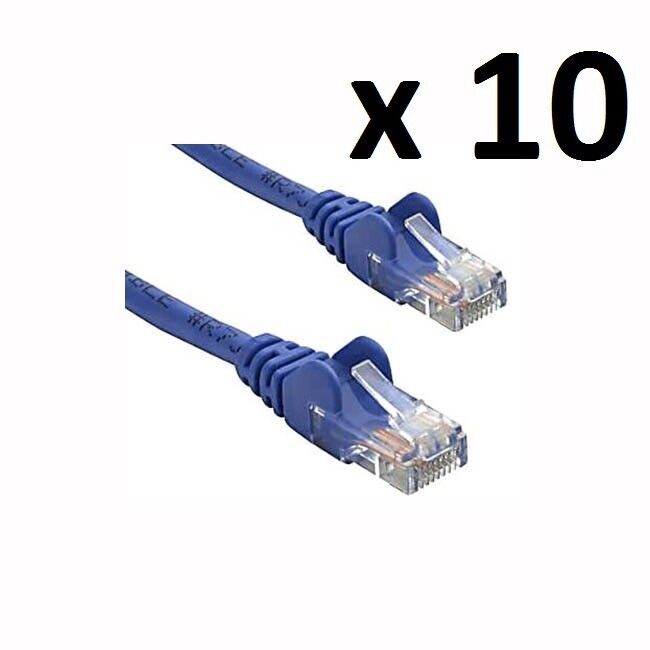 0.5M CAT5 PATCH (10 pc) BLUE Wiretek RJ-45/8P8C Ethernet Cable