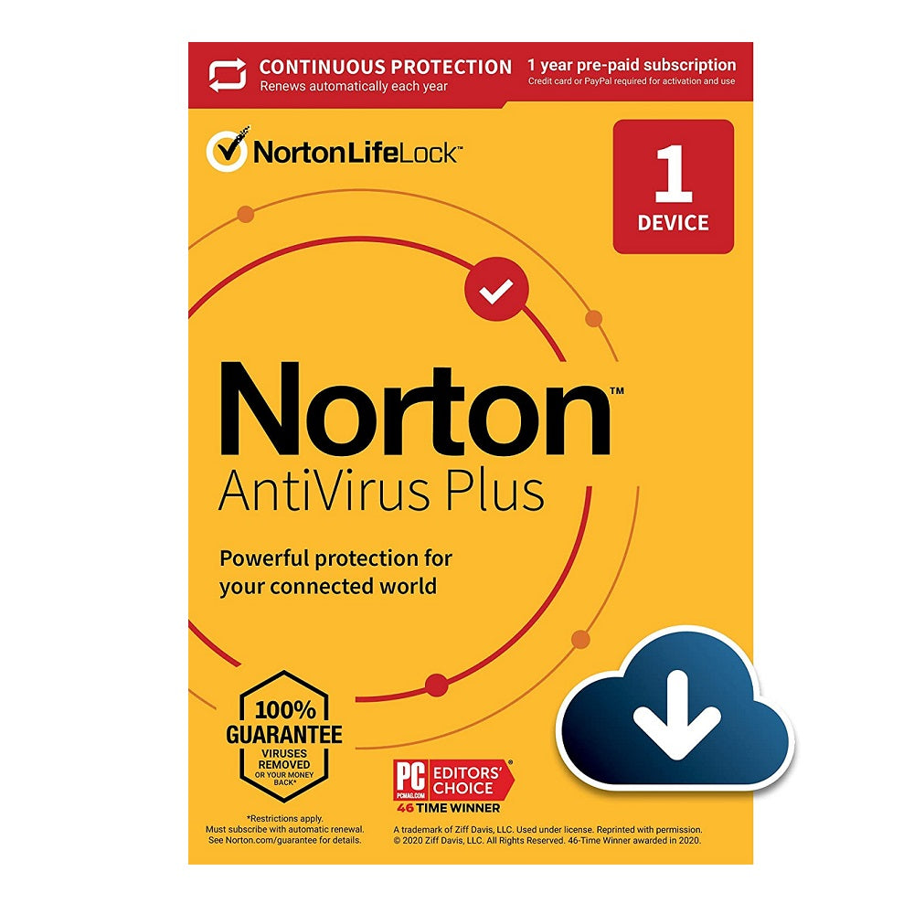 Norton Anti Virus Plus 1 Device 1 Year Email Key (1x PC or Mac) (FREE SHIPPING via EMAIL)